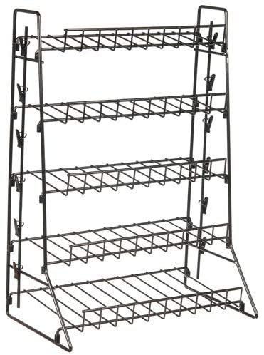 Steel Five Tier Display with 2 Clipping Strips - 15 W x 9 D x 21 H Inches