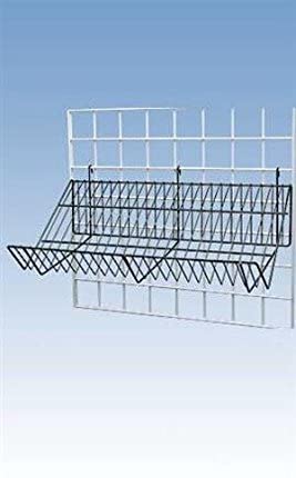 Downslope Grid Shelf in Black 48 L x 12 D x 6.5 H Inches - Lot of 4