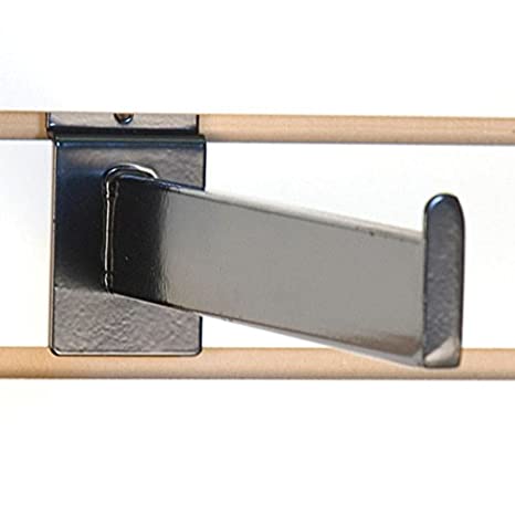Slatwall Straight faceout in Black 12 Inches - Count of 10