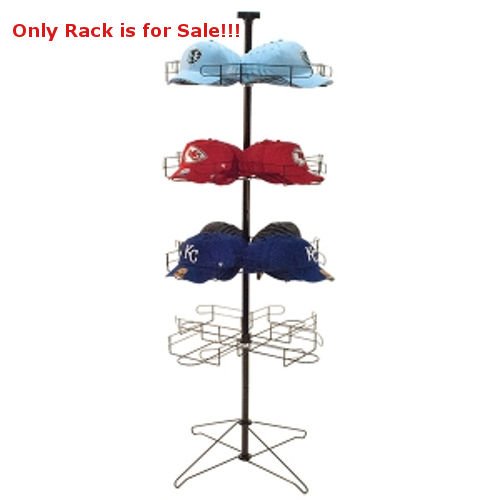 Floor Standing Cap Rack in Black 26 D x 64 H Inches