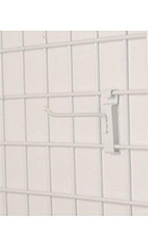 Peg Hooks in White 14 Inches Long for Wire Grid - Count of 50
