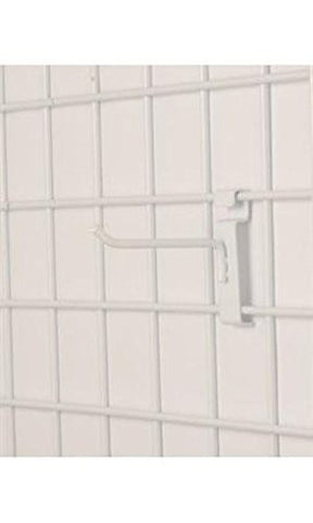 Peg Hooks in White 14 Inches Long for Wire Grid - Count of 50