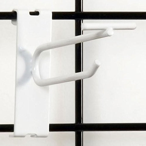 Gridwall Scanner Hooks in White 4 Inches Long - Box of 100
