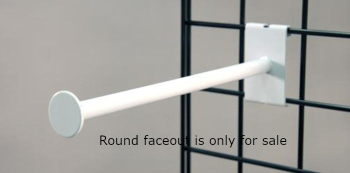 Round Faceouts in White 12 Inches Long for 3 Inch Slot OC - Count of 8