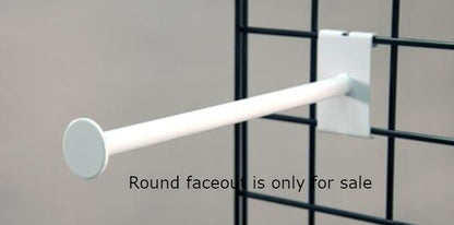 Round Faceouts in White 12 Inches Long for 3 Inch Slot OC - Count of 8