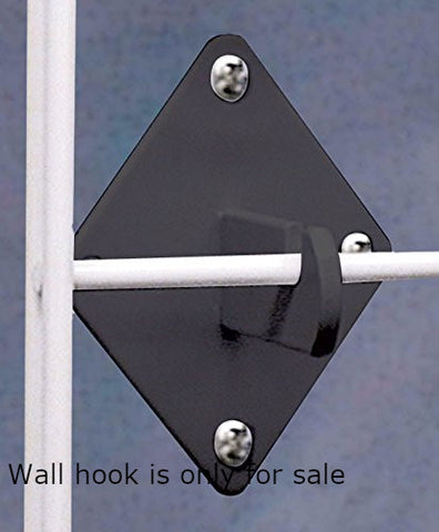 Grid Panel Wall Hooks in Black - Box of 8