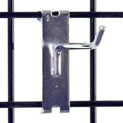 Gridwall Hooks in Chrome 4 Inches Long - Pack of 100