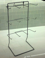 12 Peg Countertop Display Rack in Zinc 17.75 H x 10 W Inches