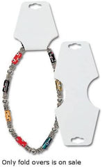 Necklace Fold Over Cards in White 2.25 W x 5.25 H Inches - Box of 500