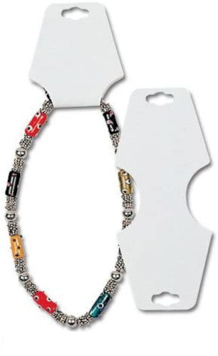 Necklace Fold Over Cards in White 2.25 W x 5.25 H Inches - Box of 500