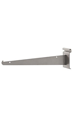 Shelf Brackets in Raw Steel 12 Inches Long for Wire Grid - Case of 25