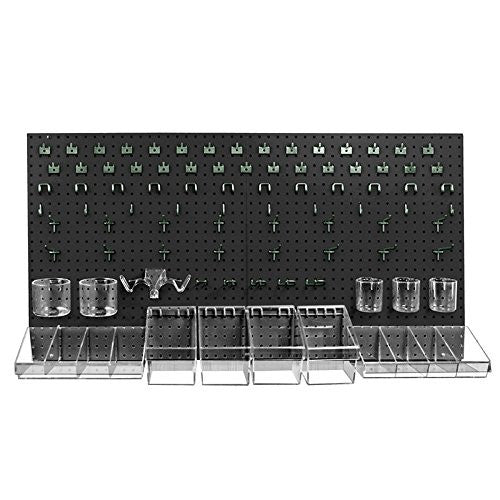 125 Pieces Pegboard Organizer Kit in Black