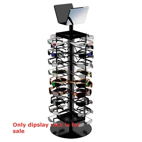 36 Sunglass Spinner Display Rack in Black 35.25 H x 13.8 W x 13.8 D Inches