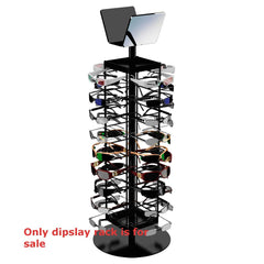 36 Sunglass Spinner Display Rack in Black 35.25 H x 13.8 W x 13.8 D Inches
