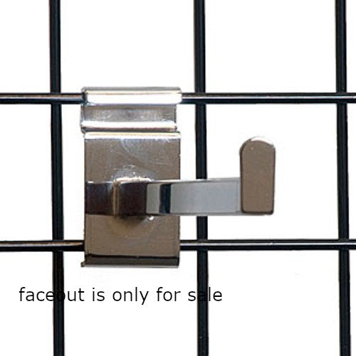 Square Tubing Faceouts in Chrome 12 Inches Long for Gridwall - Box of 25