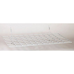 White Wire Flat Shelves 23.5 W x 14 D Inches for Wall Mount - Pack of 5