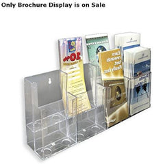2 Tier Brochure Displays in Clear 18.875 W x 3.75 D x 7 H Inches - Box of 2