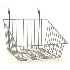 Wire Sloping Baskets in Chrome 12 W x 12 D x 8 H Inches - Lot of 8