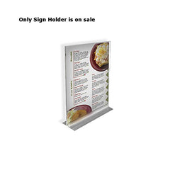 Acrylic Clear T-Strip Sign Holder 5.5 W x 8.5 H Inches - Case of 10