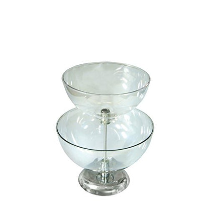 Clear Two Tier Bowl Counter Display 17 H Inches