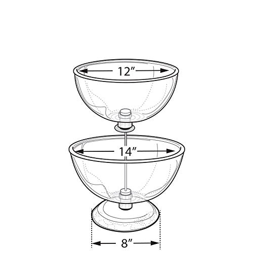 Clear Two Tier Bowl Counter Display 17 H Inches