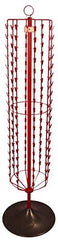 144 Clips Floor Spinning Rack in Red - 63 Inches Height