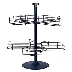 Two Tier Counter Top Cap Rack in Black - 26 H x 26 Dia Inches