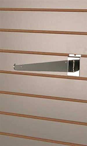 Metal Shelf Bracket in Chrome 12 Inches