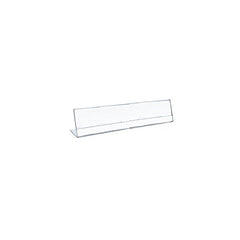 Acrylic Clear L Shaped Sign Holder 8.5 W x 2.5 H Inches - Pack of 10