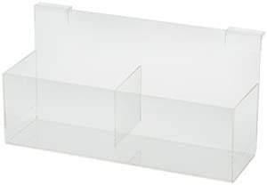 Acrylic Double Display Bins 14 L x 4.5 W x 4.5 D Inches