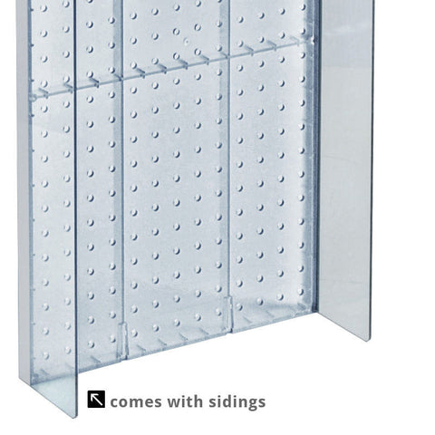 Styrene Pegboard Powerwing Display in Blue 14W x 60H Inches