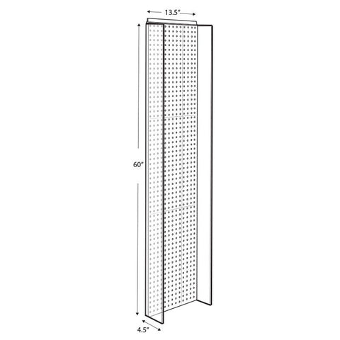 Styrene Pegboard Powerwing Display in Blue 14W x 60H Inches