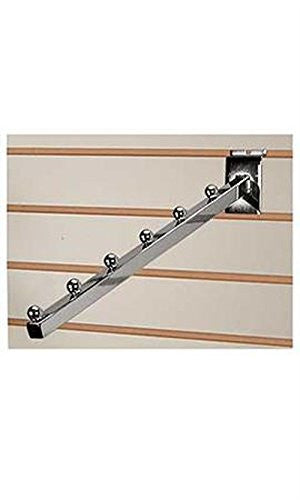 6 Balls Waterfall Faceouts in Chrome for Slatwall - Case of 8