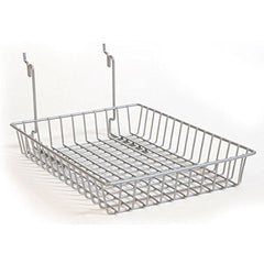 Wire Baskets in Chrome 10 W x 14 D x 2 H Inches - Box of 5