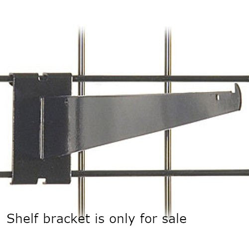 Gridwall Shelf Bracket in Black 14 Inches Long