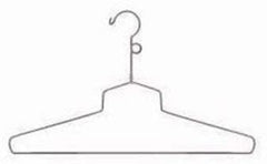 Metal Shirt Hangers in Chrome 18 Inches Long with Loop Hook - Case of 25