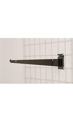 Metal Shelf Brackets in Black 12 Inches Long for Gridwall - Pack of 25