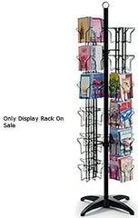 72 Pockets Greeting Card Spinner Rack in Black 68 H x 20 D Inches