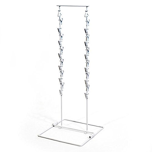 26 Clips Double Row Display Rack in White – storesupplyhunter