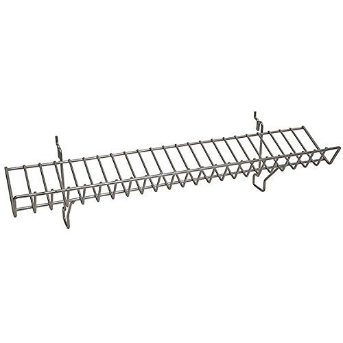 Wire Slanted Shelves in Chrome 23 W x 4 D Inches - Set of 8