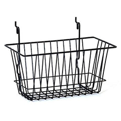 Wire Basket in Black 12 W x 6 D x 6 D Inches