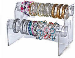 2 Tier Bracelet Display in Clear 12 D x 8 H Inches
