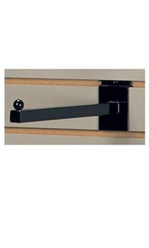 Straight Faceout in Black 12 Inches for Slatwall - Set of 25