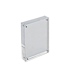 Acrylic Block Sign Holder Display - 5 W x 7 H Inches
