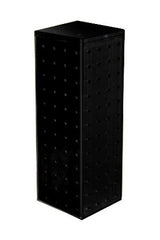 Black Pegboard Display 4 W x 4 D x 13 H Inches on Revolving Base