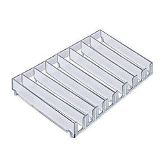 Acrylic Clear 8 Compartment Tray 11.75W x 7.875D x 1.125H Inches- Lot of 2
