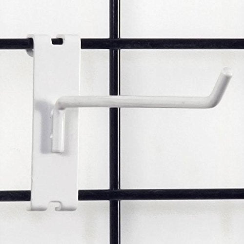 Gridwall Hook in White 8 Inches Long - Lot of 100