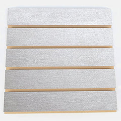 Melamine Slatwall Panels in Aluminum 4 H x 8 W Feet - Case of 2