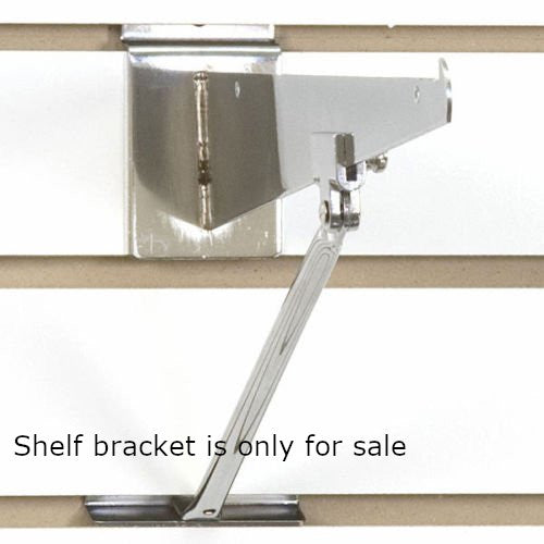 Slatwall Bracket Supports in Chrome - Box of 10