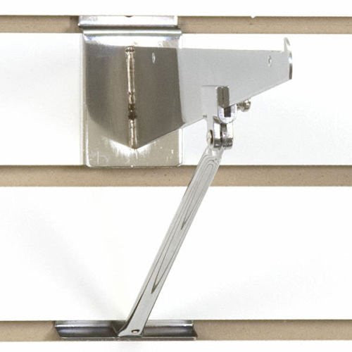 Slatwall Bracket Supports in Chrome - Box of 10